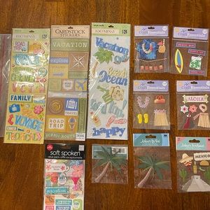Vacation scrapbook supplies